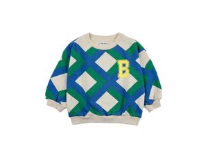 8445782102634 - Bobo Choses - Sweatshirt GIANT CHECK in weiß Gr92 98