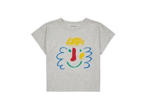 8445782178738 - Bobo Choses - T-Shirt HAPPY MASK in light heather grey Gr98 104