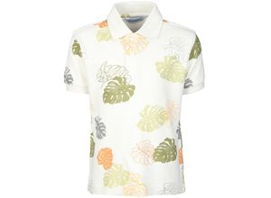 8445865195508 - - Poloshirt MONSTERA LEAVES in creme Gr122