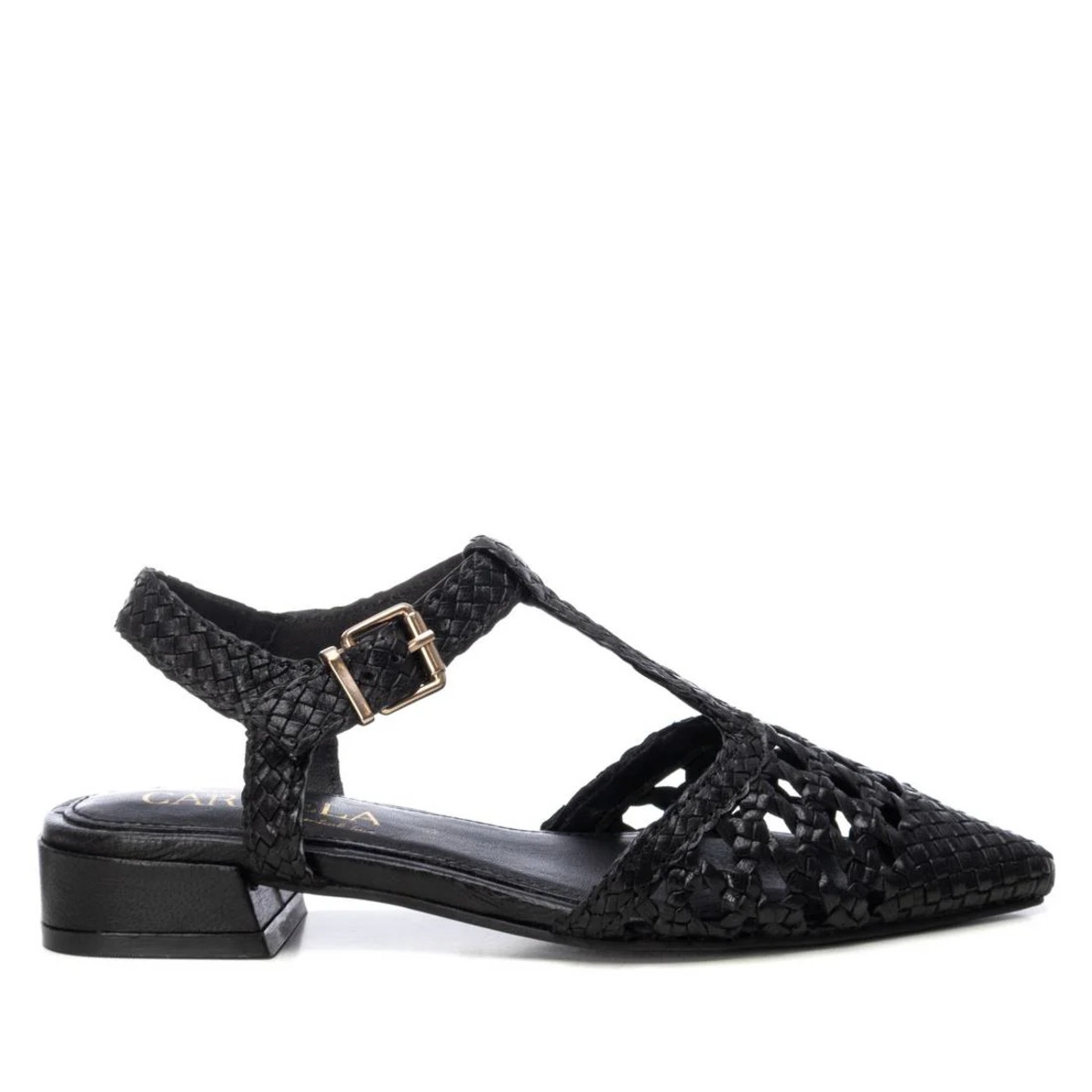 8445901968943 - Damen Ballerinas mit metallischer Oberfläche Carmela