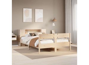 8447299750551 - Torana - Massivholzbett mit Regal ohne Matratze 160x200 cm Kiefer