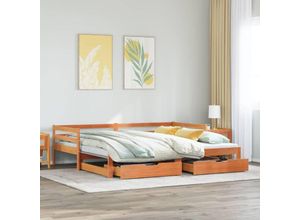 8447299767283 - Torana - Tagesbett Ausziehbar mit Schubladen 90x190 cm Massivholz Kiefer