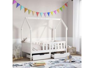 8447299768877 - Torana - Kinderbett mit Schubladen 70x140 cm Massivholz Kiefer