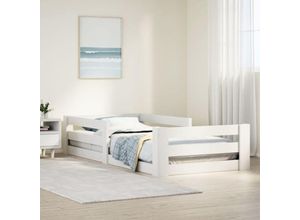 8447299777183 - Torana - Massivholzbett ohne Matratze Weiß 70x140 cm Kiefernholz