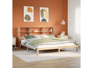 8447299778708 - Torana - Massivholzbett mit Regal ohne Matratze 180x200 cm Kiefer