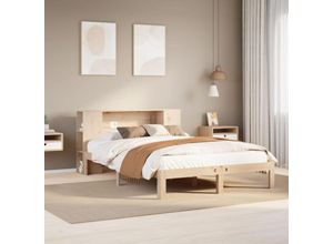 8447299782590 - Torana - Massivholzbett mit Regal ohne Matratze 160x200 cm Kiefer