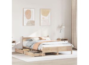 8447299785492 - Torana - Massivholzbett ohne Matratze 160x200 cm Kiefernholz 8447299785492 - Torana - Massivholzbett ohne Matratze 160x200 cm Kiefernholz