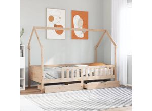 8447299796115 - Torana - Kinderbett mit Schubladen 90x190 cm Massivholz Kiefer