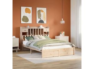 8447299804162 - Torana - Massivholzbett mit Regal ohne Matratze 140x200 cm Kiefer