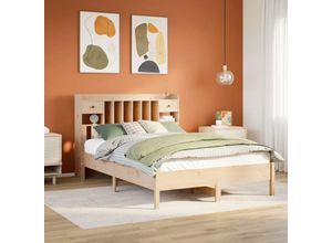 8447299806593 - Torana - Massivholzbett mit Regal ohne Matratze 160x200 cm Kiefer