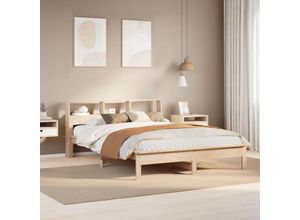 8447299814277 - Torana - Massivholzbett mit Regal ohne Matratze 120x200 cm Kiefer