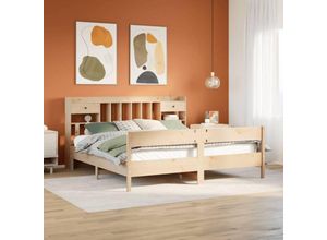 8447299826331 - Torana - Massivholzbett mit Regal ohne Matratze 180x200 cm Kiefer