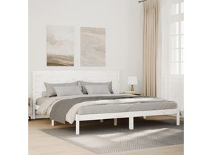 8447299830642 - Torana - Massivholzbett Extra Lang ohne Matratze Weiß 180x210 cm