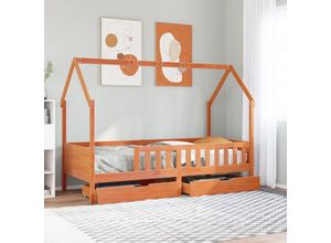 8447299831526 - Torana - Kinderbett mit Schubladen 90x190 cm Massivholz Kiefer