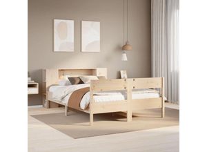 8447299872055 - Torana - Massivholzbett mit Regal ohne Matratze 140x200 cm Kiefer