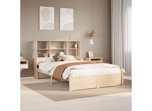 8447299872185 - Torana - Massivholzbett mit Regal ohne Matratze 140x200 cm Kiefernholz