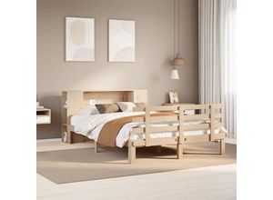 8447299896013 - Torana - Massivholzbett mit Regal ohne Matratze 150x200 cm Kiefer