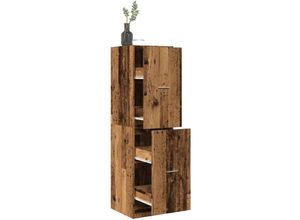 8447299904800 - Torana - Apothekerschrank Altholz-Optik 40x41x1445 cm Holzwerkstoff