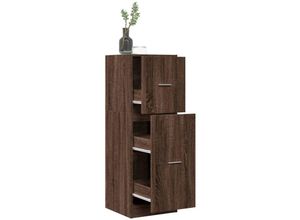 8447299913802 - Torana - Apothekerschrank Eichen-Optik 40x41x118 cm Holzwerkstoff