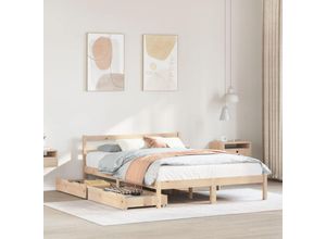 8447299920220 - Torana - Massivholzbett ohne Matratze 120x190 cm Kiefernholz