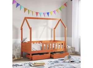 8447299936573 - Torana - Kinderbett mit Schubladen 70x140 cm Massivholz Kiefer