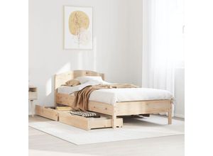 8447299936863 - Torana - Massivholzbett ohne Matratze 100x200 cm Kiefernholz