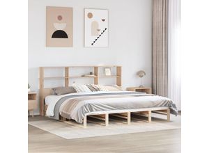 8447299973530 - Torana - Massivholzbett mit Regal ohne Matratze 200x200 cm Massivholz