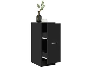 8447299973882 - Torana - Apothekerschrank Schwarz 30x41x775 cm Holzwerkstoff