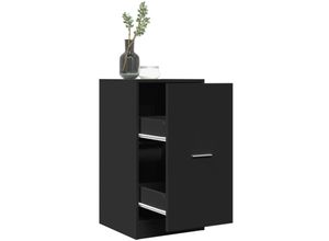 8447299974872 - Torana - Apothekerschrank Schwarz 40x41x775 cm Holzwerkstoff