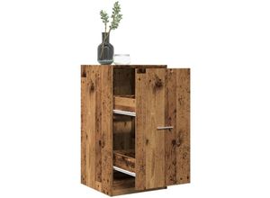 8447299975329 - Torana - Apothekerschrank Altholz-Optik 40x41x775 cm Holzwerkstoff