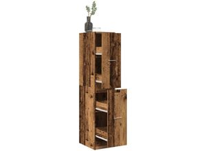 8447299979259 - Torana - Apothekerschrank Altholz-Optik 30x41x1445 cm Holzwerkstoff