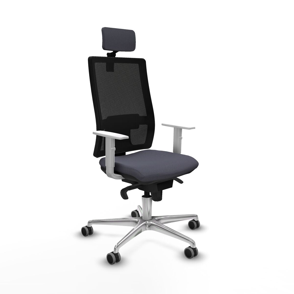 8447454096623 - Bürostuhl mit Kopfstütze Piqueras y Crespo 4B086G2 Dunkelgrau