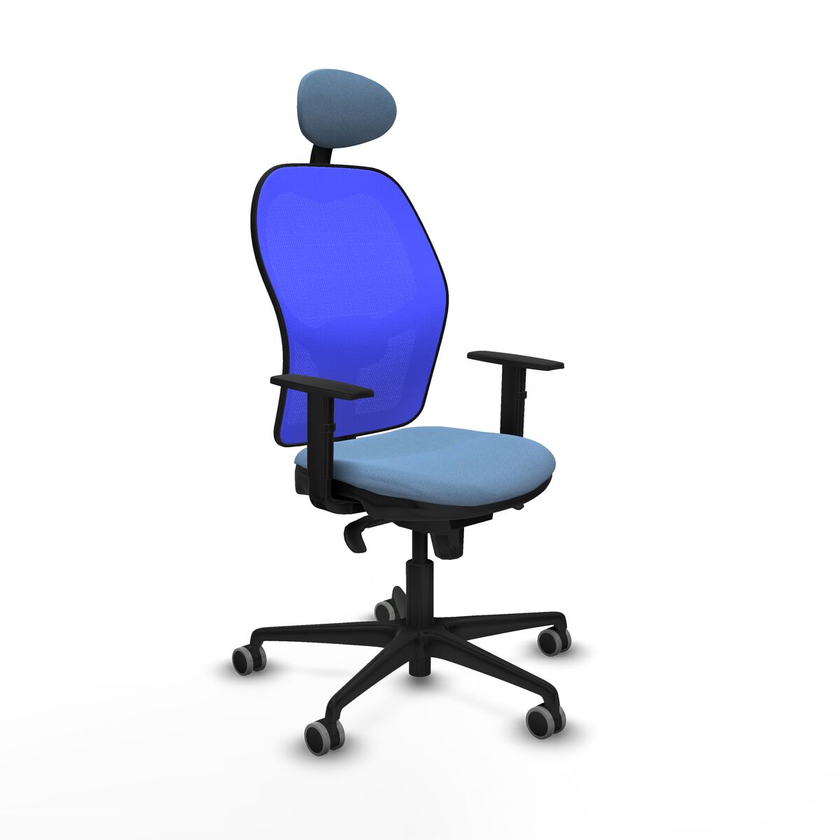 8447454332097 - Bürostuhl mit Kopfstütze Jorquera Piqueras y Crespo 1D036G1 Himmelsblau