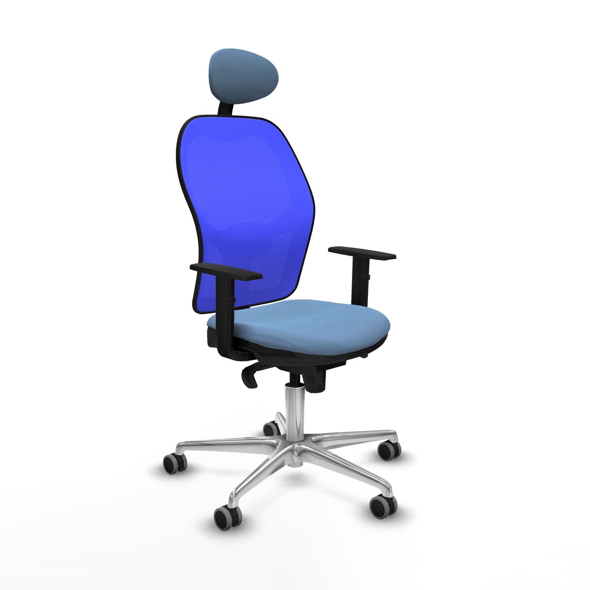 8447454332158 - Bürostuhl mit Kopfstütze Jorquera Piqueras y Crespo 1D086G1 Himmelsblau