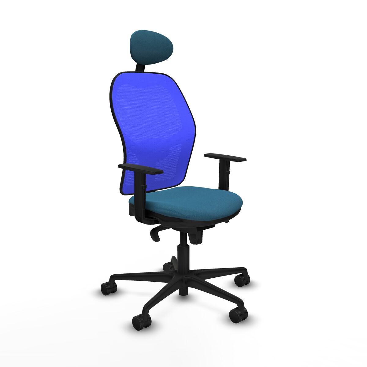 8447454337160 - Bürostuhl mit Kopfstütze Jorquera Piqueras y Crespo 1D036N1 Blau Petroleum grün