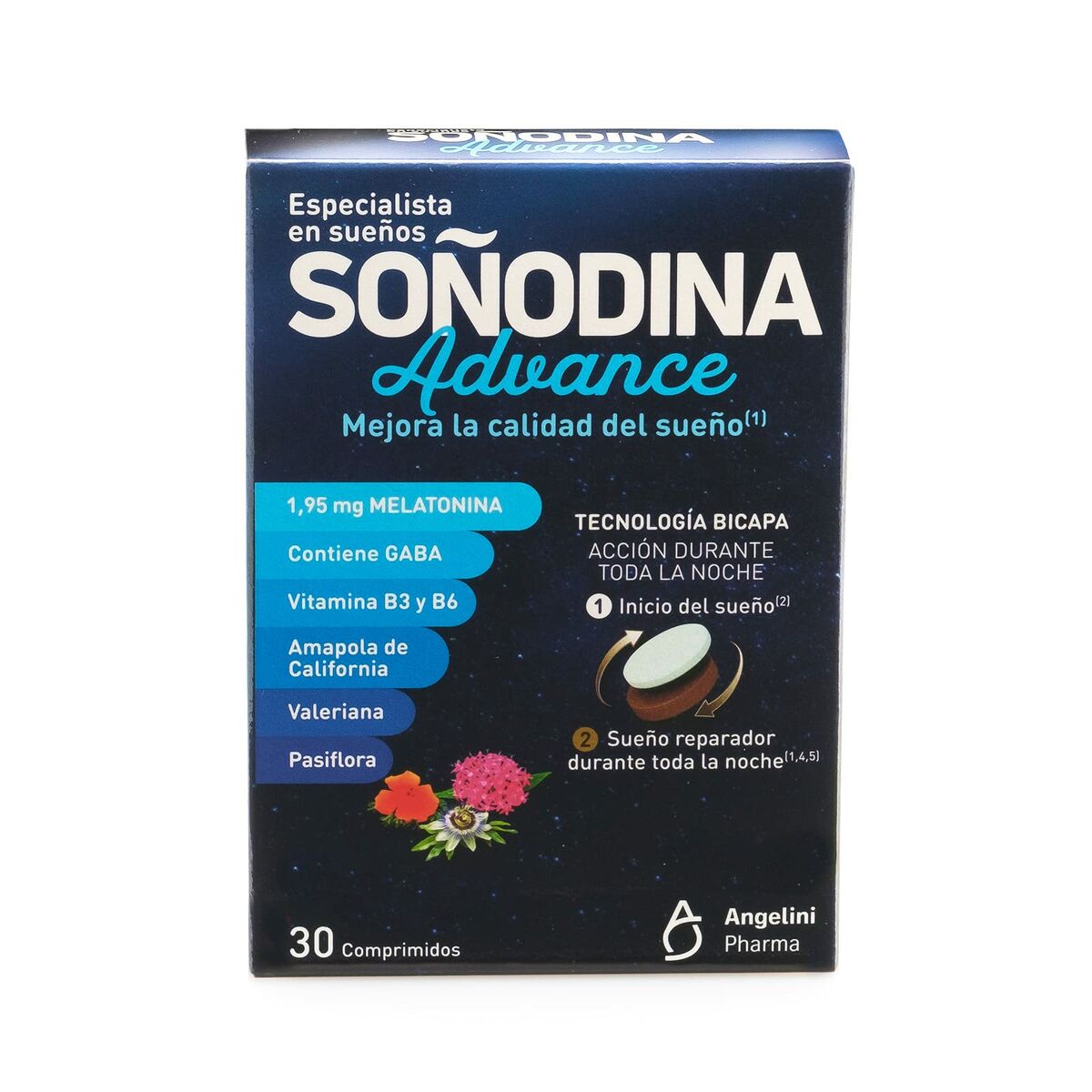 8470001863782 - Nahrungsergänzungsmittel für Schlaflosigkeit Soñodina Advance Melatonin 30 Stück 8470001863782 - Nahrungsergänzungsmittel für Schlaflosigkeit Soñodina Advance Melatonin 30 Stück