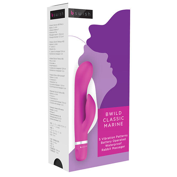 8555888501481 - - BWILD CLASSIC MARINE RABBIT VIBRATOR CERISE