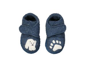 8580386139287 - - Klett-Hausschuhe LITTLE POLAR BEAR in blau Gr21