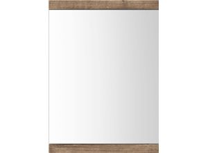 8581743387693 - Garderobenspiegel Lancaster Dielen braun (eiche ribbeck cognac) B60cm H828cm T2cm Spanplatte SET ONE BY MUSTERRING Spiegel mit Holzabsetzung zwei Farben B 60 x H 83 cm