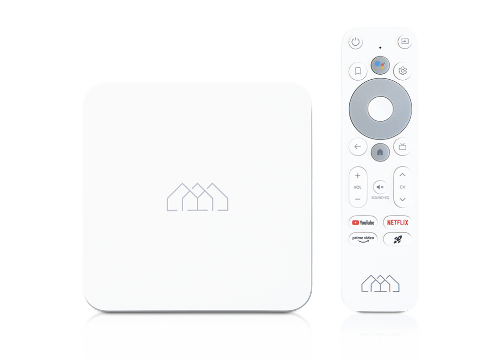 8588003817808 - Homatics Box R Android TV Mediaplayer (4K UHD HDR 5GHz WiFi Bluetooth Sprachfernbedienung Weiß)