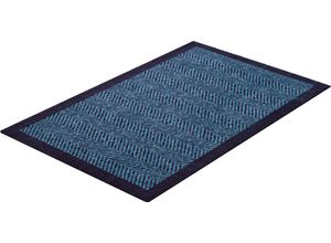 8590507913863 - Teppich GRUND Herringbone Teppiche Gr B L 90 cm x 150 cm 8 mm 1 St blau (türkis blau) Esszimmerteppiche In- und Outdoor geeignet mit Bordüre