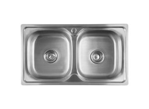 8590913880681 - Aqualine - Abwäschen - Spültisch 810x460 mm Edelstahl AQ8146B