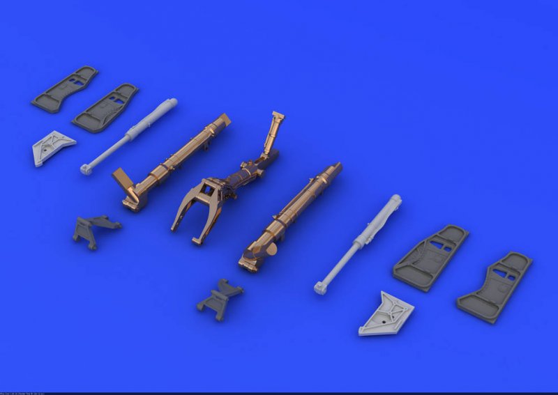 8591436480808 - MiG-21 - Undercarriage legs Bronze [Eduard]