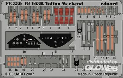 8591437383894 - FE389 - Bf 108B Taifun Weekend für Eduard Bausatz in 148 8591437383894 - FE389 - Bf 108B Taifun Weekend für Eduard Bausatz in 148