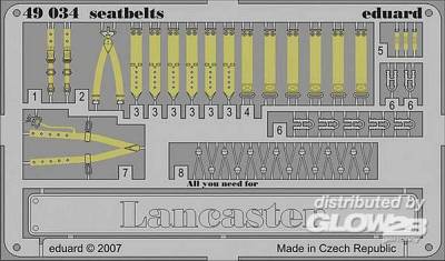 8591437490349 - 49034 - Lancaster seatbelts für Tamiya-Bausatz in 148