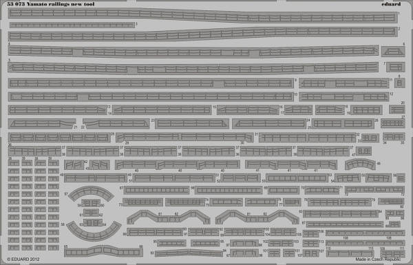 8591437530731 - 53073 - 1350 Yamato railings new tool for Tamiya78025