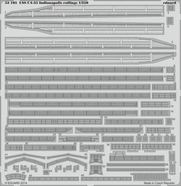 8591437531059 - USS CA-35 Indianapolis - Railings [Academy]