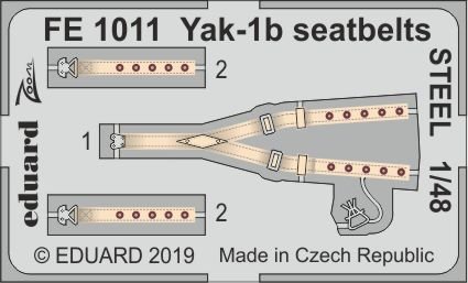 8591437541928 - FE1011 - Yak-1b seatbelts STEEL for Zvezda in 148