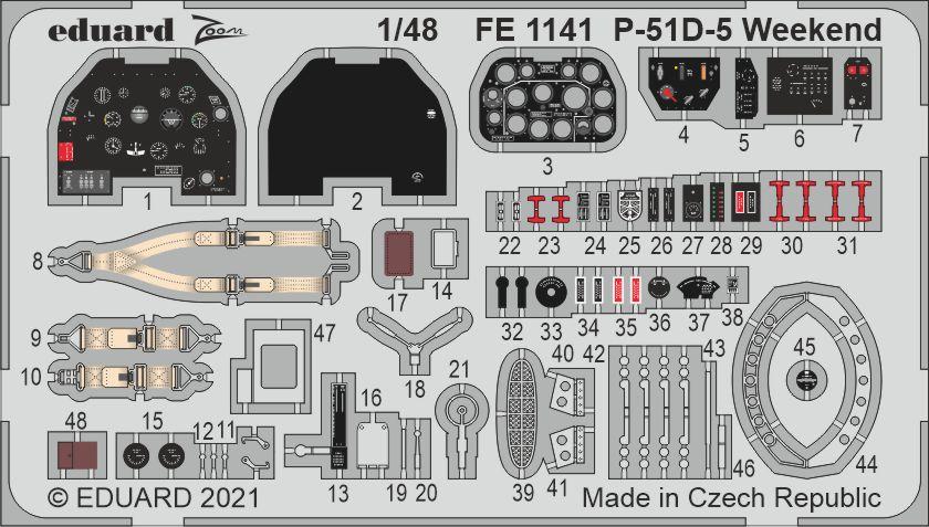 8591437555116 - FE1141 - P-51D-5 Weekend for Eduard in 148