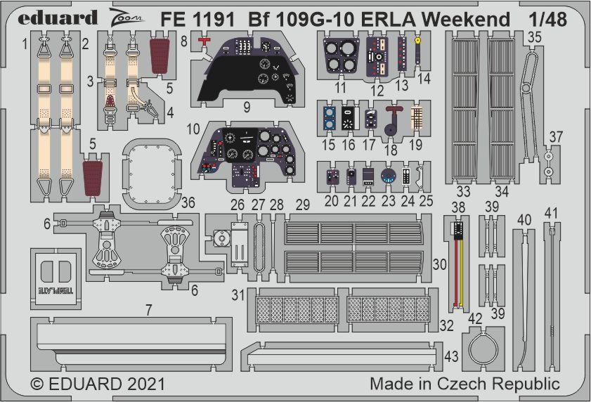 8591437559213 - FE1191 - Bf 109G-10 ERLA Weekend 1 48 for EDUARD in 148